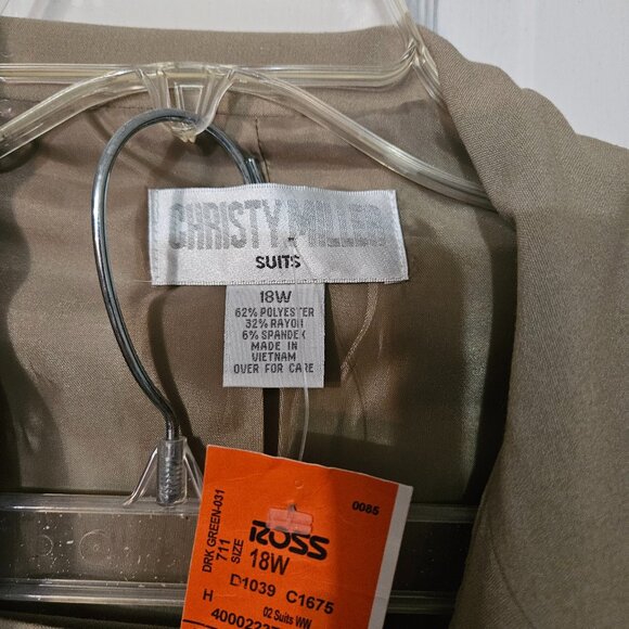 Dress Suit 2Pc Beige 18W w/Waist Tie and Breast Pocket design New with tags - Picture 7 of 14